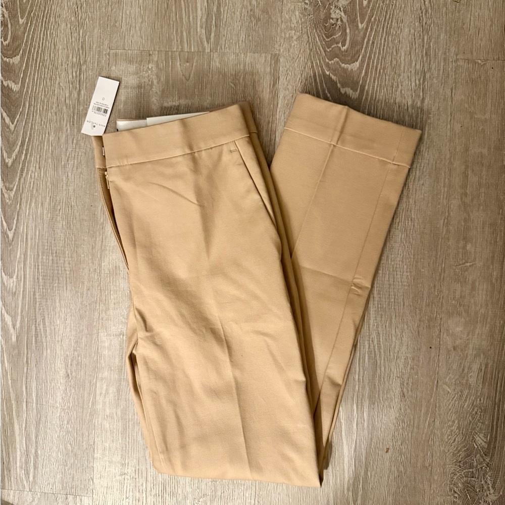 Ann Taylor High Rise Eva Ankle Pant - Cappuccino Tan